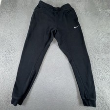 Vintage Nike Fleece Black Sweatpants Mens Medium Black Joggers 26" Inseam Gym