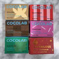 6 Cocofloss Mini Travel Size MINT CHOCOLATE VANILLA CONFETTI CAKE APPLE CINNAMON