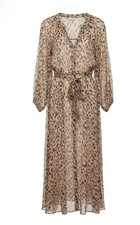 60% Off! SUMMER SALE Part Two Copenhagen Printed sheer Maxi w Nude slip (L)