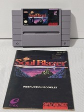 Soulblazer SNES Super Nintendo Loose Game w Manual 