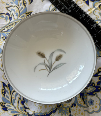 Narumi ''Myra'' 5122 small dessert bowl Fine China White Gold Wheat Japan