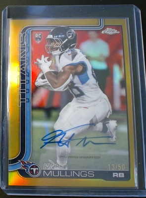 2025 Topps Chrome - Rookie Autographs Kalel Mullings #RA-KMU Green Refractor /99