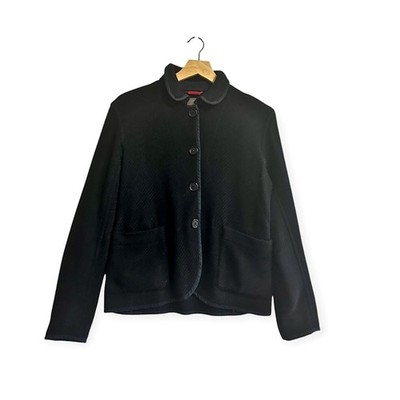 Prada Linea Rossa Wool Jacket Navy Blue Size L Made in Italy Early 2000s