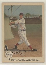 1959 Fleer Ted Williams Ted Williams 1939 Ted Shows He Will Stay #13 HOF 1q7
