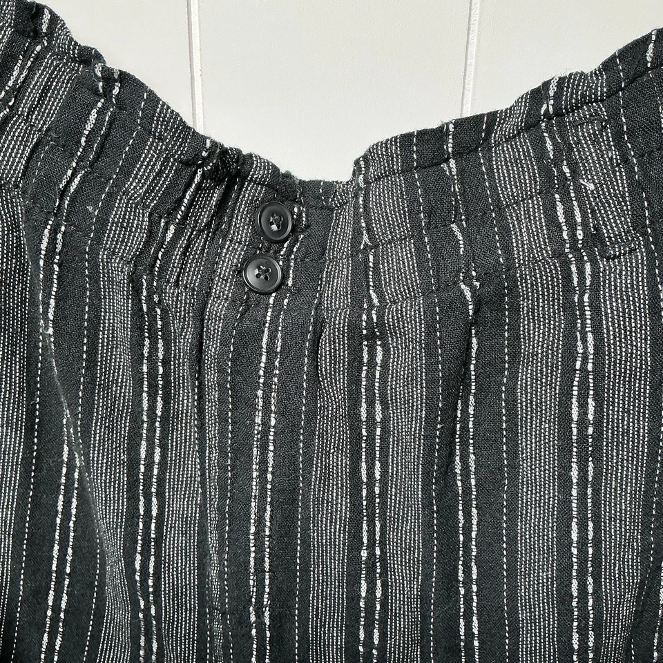 Pantalones de mujer Briggs talla grande 2X a rayas blancas y negras pierna ancha oficina Foto 3 de 4