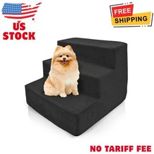 Deluxe High-Density Foam 3-Step Pet Stairs for Dogs and Cats - Durable