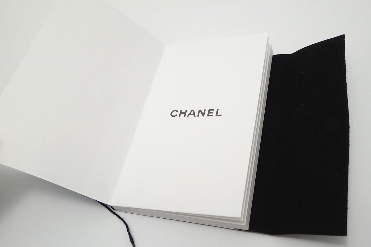 CHANEL Small Pocketsize Notebook Note Pad Black in Original Box