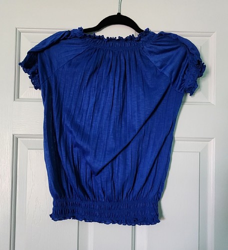 Womens Faded Glory XS Royal Blue Blouse - Picture 3 of 3