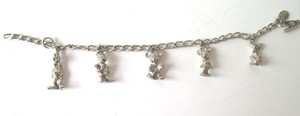 Vintage-Women-039-s-Disney-Charm-Bracelet-Silver-Plate-With-5-Charms-7-5-034