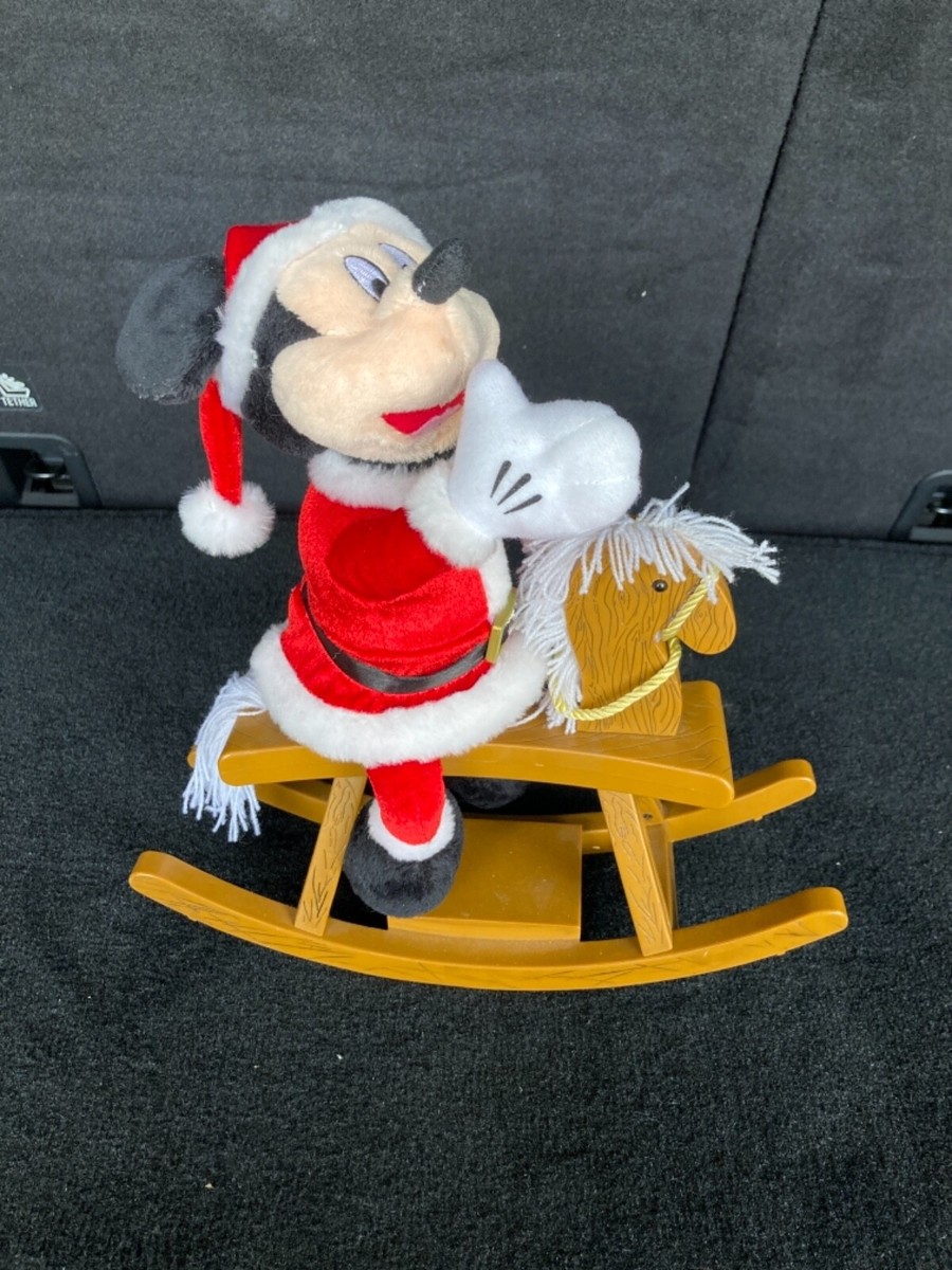 Christmas Mickey Rocking Chair Vintage Disney Singing Mickey