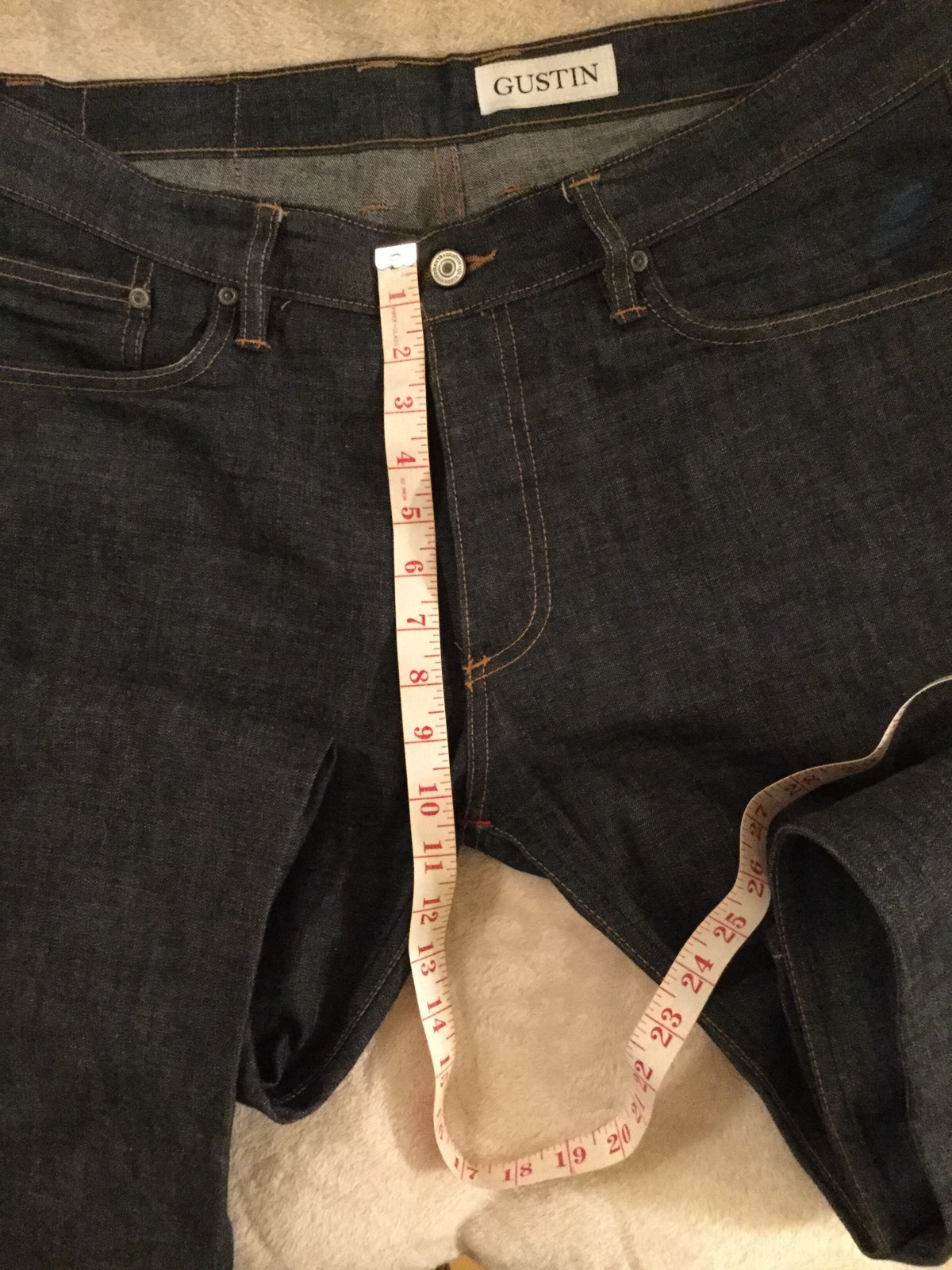 GUSTIN SLIM RAW MENS DENIM PANTS SIZE 