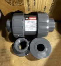 Hayward TC10075ST Series TC True Union Ball Check Valve, Socket/Threaded End, PV