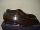 100% AUTH NEW MEN PRADA SPAZZOLATO PATENT BROWN PATENT DERBY UK 9.5/US 10.5 — photo 3