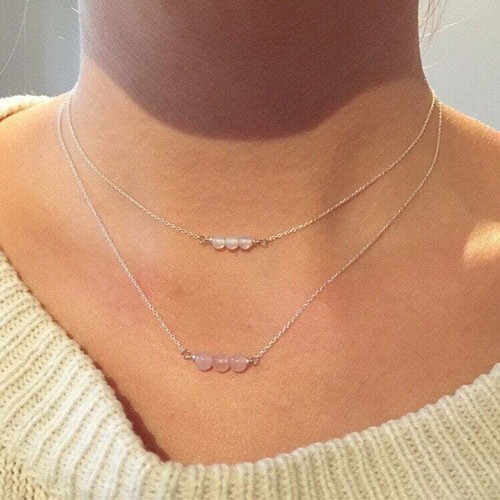 Dainty Moonstone \u0026 Rose Quartz Layered 