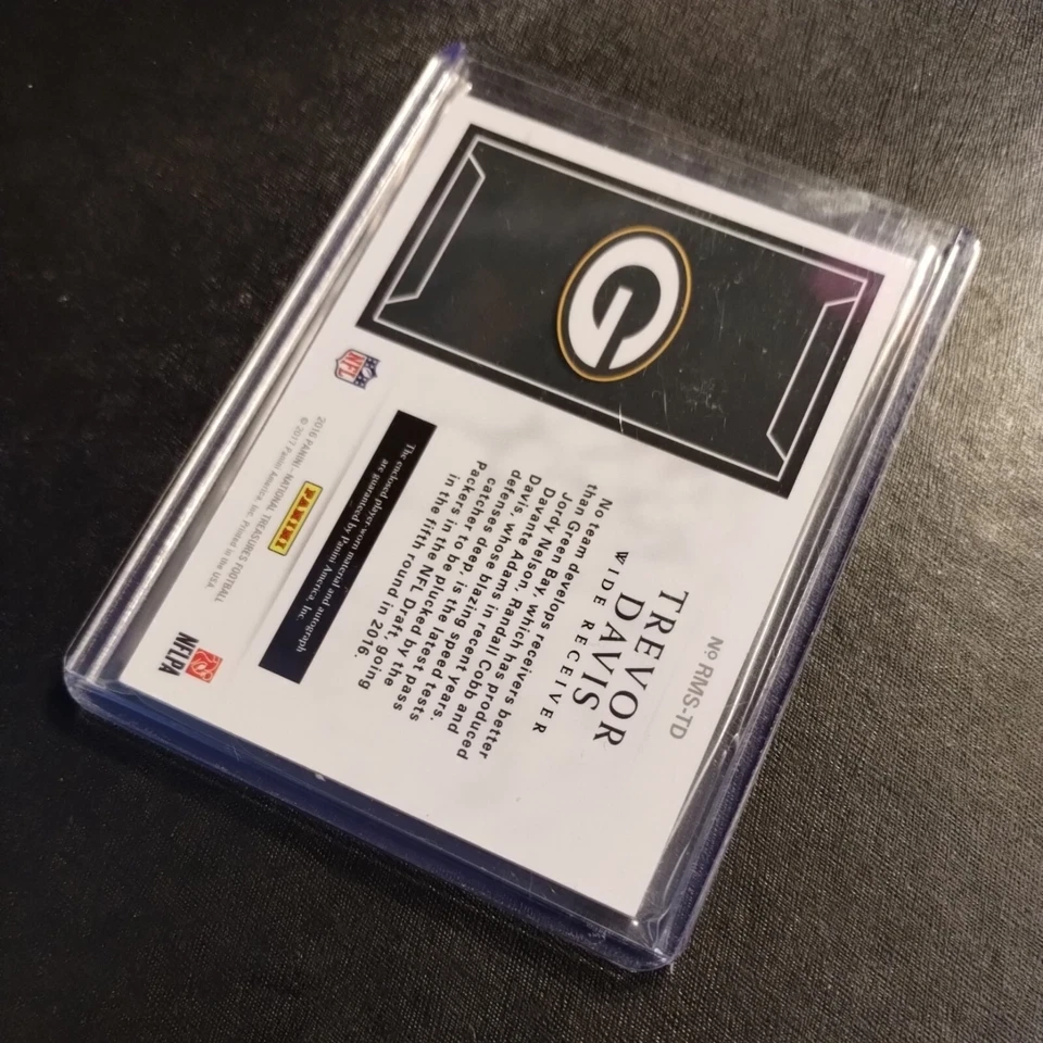 #22/25 Trevor Davis Rookie Patch Auto 2016 National Treasures Cal Packer Raiders - Image 3 of 4