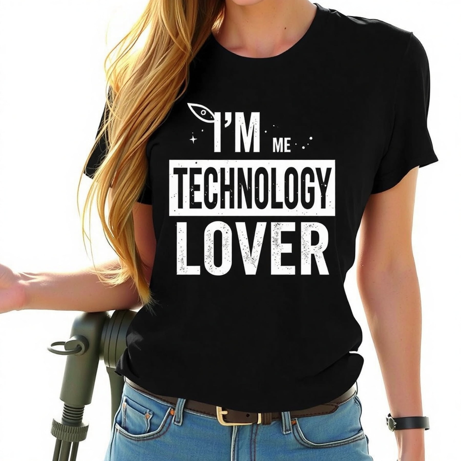 I'm a Technology Lover Black T-Shirt for Tech Enthusiasts CPerfect Cotton