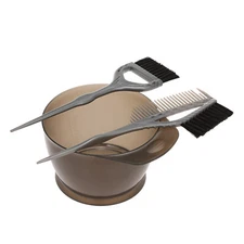 3pcs/set  Hair Dye Colouring Brush Comb Bowl Hair Dyeing Kit Hair F4O9