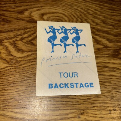 The Pointer Sisters Tour Backstage Pass - For That's A Plenty