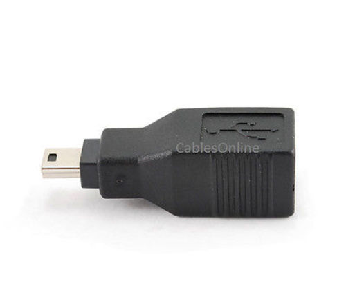 Moon4 USB 2.0 Mini-B 5 Pinos Fêmea Para Micro-Universal Macho Conector Cabo Sincronização De Dados Cor I.1333212097