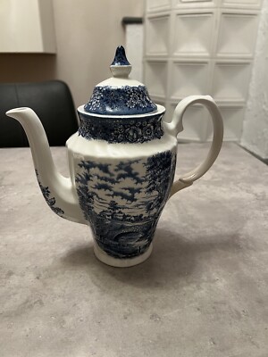 British Anchor, Kaffeekanne 1 Liter, Kanne Memory Lane blau , Keramik