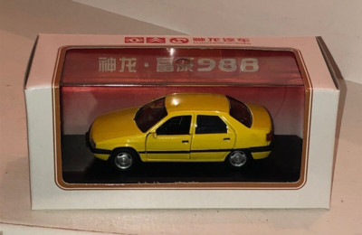 RARE ADVERTISING CAR 1/43th CHINA DONGFENG CITROEN ZX 988 YELLOW COLOR