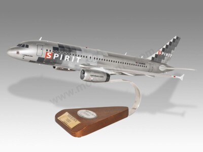 Airbus A320 Spirit Airlines Version 3 Desk Wood Airplane Model Large Scale 1/100