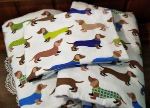 dachshund flannel sheets