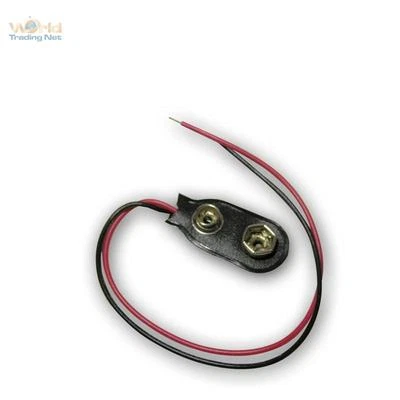 WORLD-TRADING-NET 10 Piezas 9V Clip - Conexión Batería para Bloque 9V LED