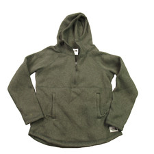North Face Sweater Womens Small Long Sleeve Hooded Pullover Pockets 1/4 Zip