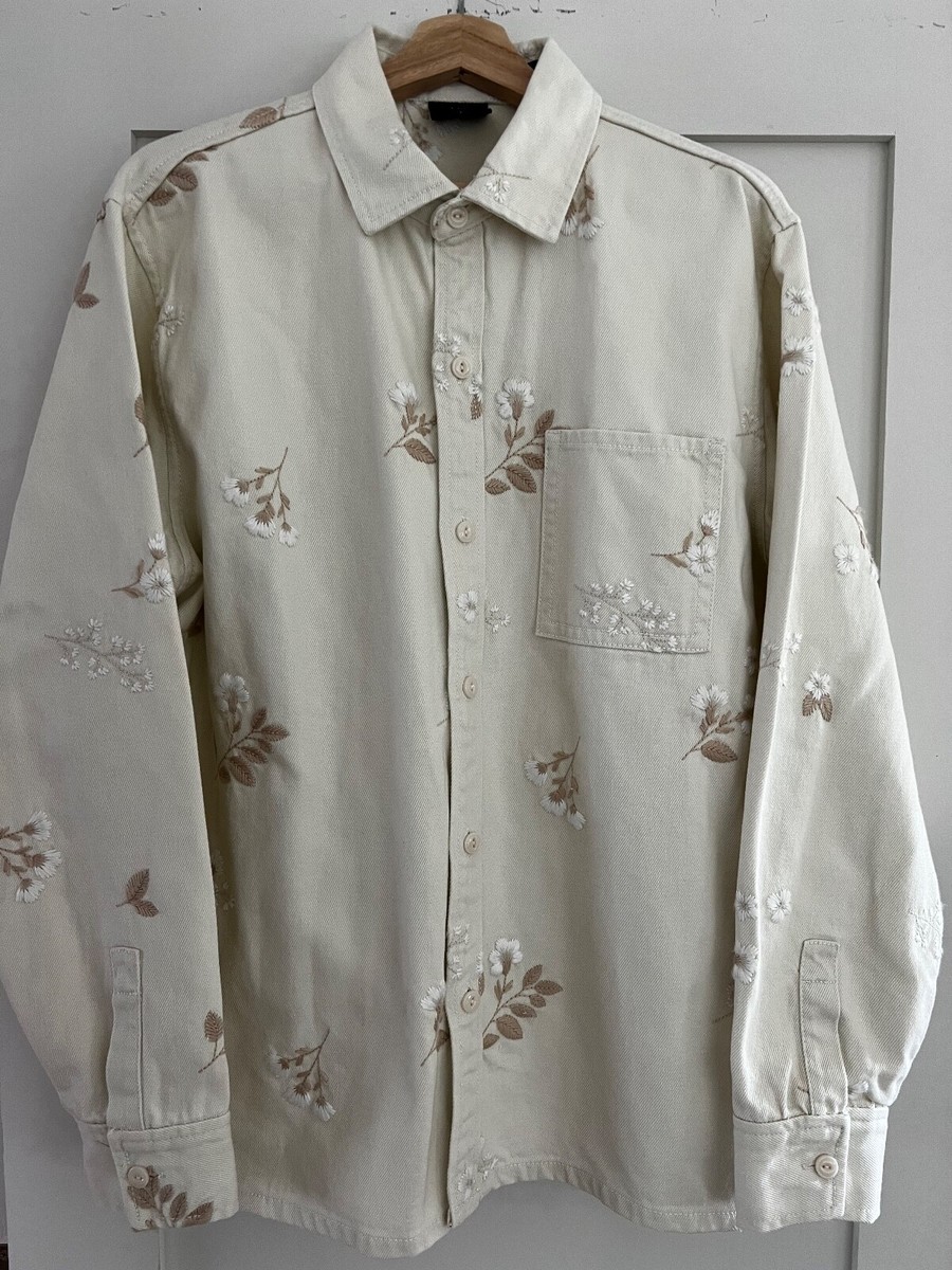 RARE KITH 101 DENIM GINZA SHIRT - SANDRIFT - Floral Size L RARE KITH 101 DENIM GINZA SHIRT - SANDRIFT - Floral Size L