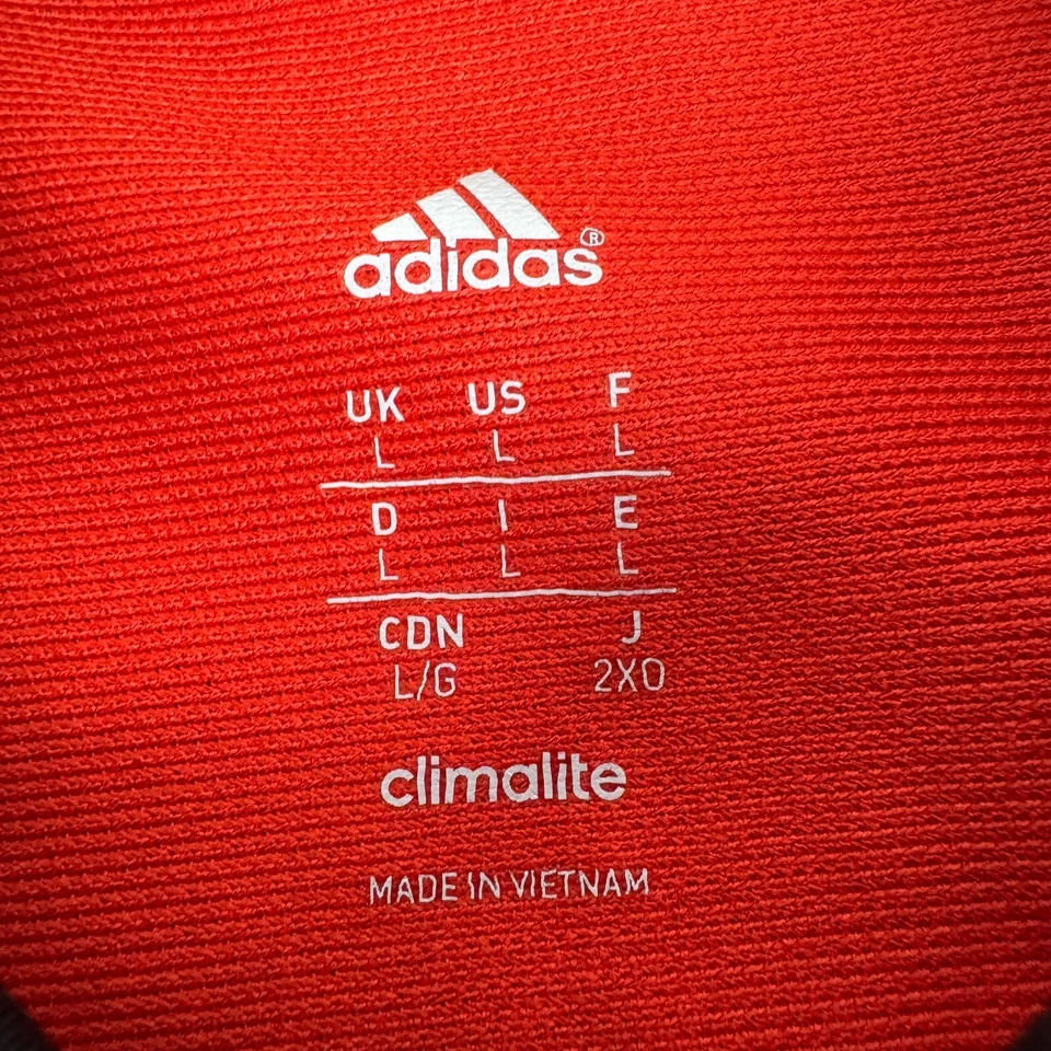 Adidas Climalite Polo D.C. United Leidos Logo MLS Soccer Red Mens Large L - Image 4 of 4