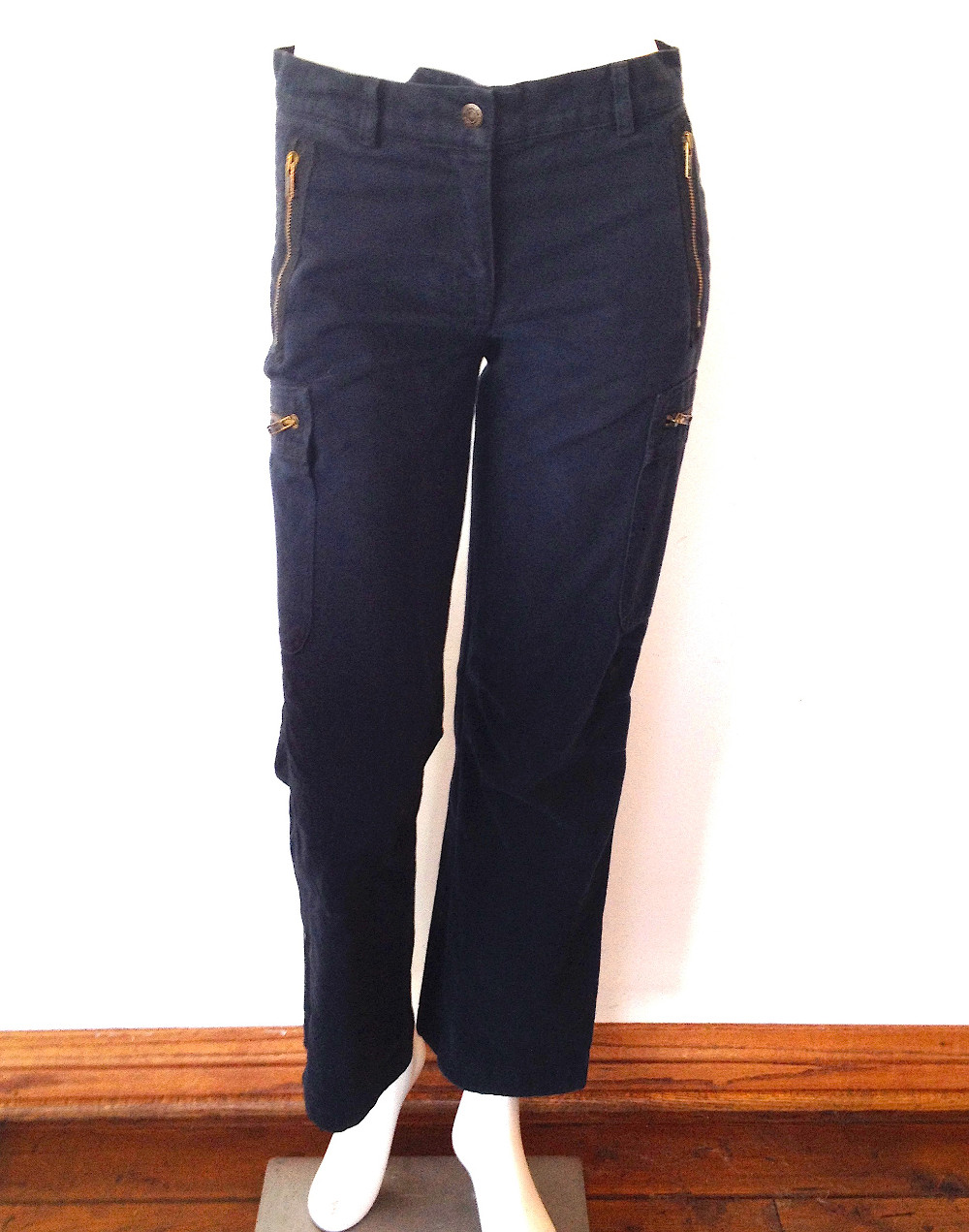 MICHAEL Michael Kors Vintage Navy Blue Zipper Pants (… Gem