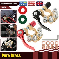 2x 12V Battery Terminals Connectors Clamps Quick Release For Car Caravan Van.