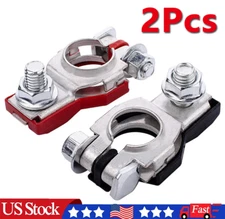 US Car Battery Terminal Clamp Connectors Positive Negative Release Disconnect×2