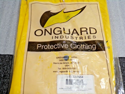 ONGUARD Rain Jacket, Mens, Yellow, L, Heavy Duty PVC 79034 LG 00(JT)