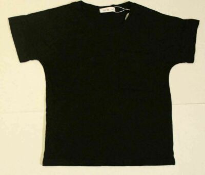 Cat Joe Boy's Tottini Kidswear Solid Pocket Tee RH8 Black Size 4-5 NWT