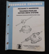 TECUMSEH MECHANICS HANDBOOK PEERLESS MOTION DRIVE TRANS TRANSAXLE REPAIR MANUAL