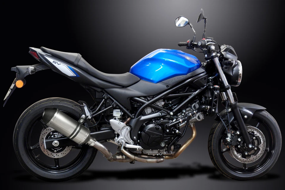 Kit silenciador de escape de titanio X-Oval 10" Slip On Suzuki SV650 2017-2024 Foto 4 de 4