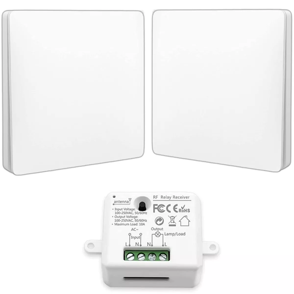 Interrupteur Sans Fil Et Sans Pile Kit Interrupteur sans fil et sans pile - Qualité Pro - 2 Télécommande + 1 relais | eBay