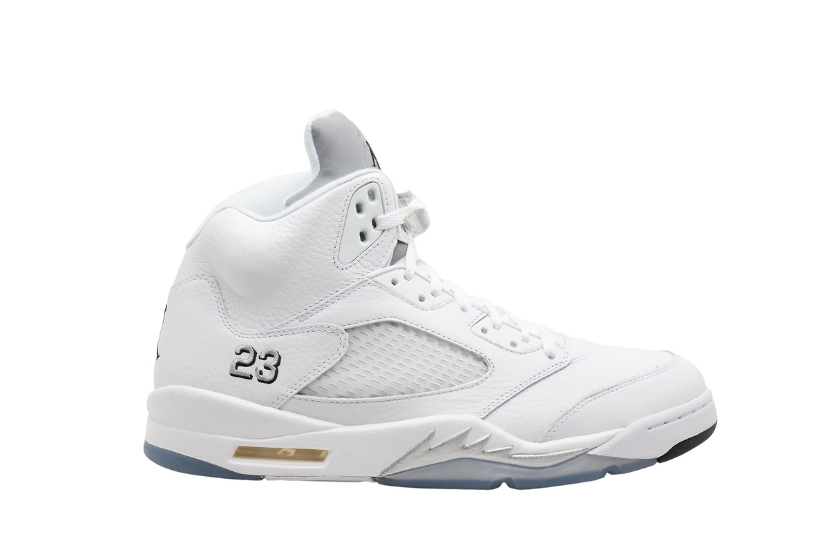 all white jordan retro 5