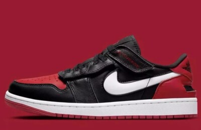 Nike Air Jordan 1 Low Flyease Bred Banned Black Gym Red White UK 11,5 DM1206-066