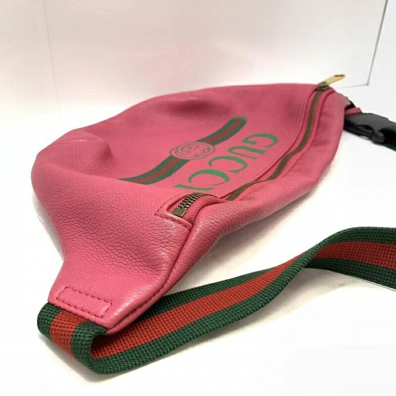 Sac taille GUCCI GG GHW 530412 cuir rose authentique JPN