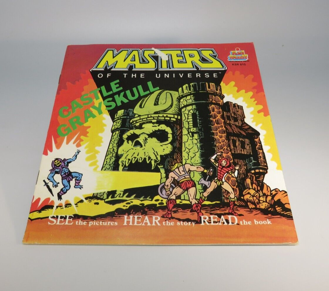 Vintage Masters of the Universe Record and Book He-Man Skeletor