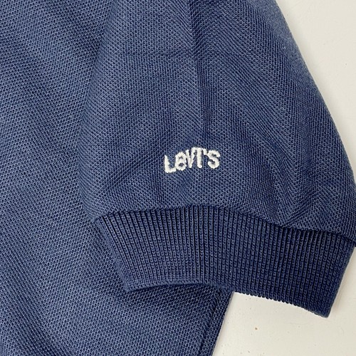 NWT Vtg 90's RARE Little Levi's LOGO Navy Blue STAIN PROOF Polo Uniform Shirt - Picture 8 of 10
