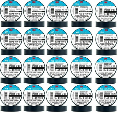 #ad 50 3M Tape 165 7100169254 Termflex Vinyl Electrical Tape 165 3 4quot; x 60’ Black $79.29