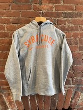 Syracuse Nike College Hoodie - Medium Grey Cotton Blend Orange Swoosh M