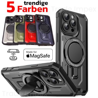 MagSafe Hülle für iPhone 16 Pro Max Plus Handy Display 9H Hartglas Kamera Schutz