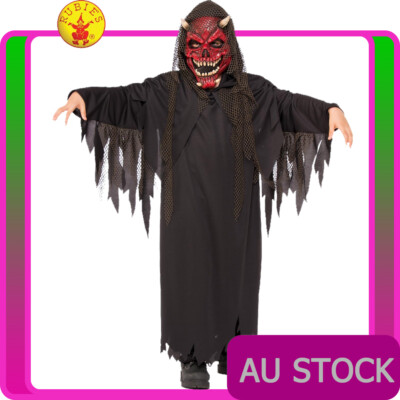 Kids Hell Raiser Costume Boys Devil Ghost Robe Reaper Grim