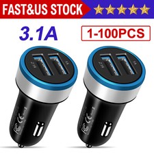 Dual USB Car Charger 18W Fast Adapter For iPhone 16 15 14 Pro Wholesale Bulk lot