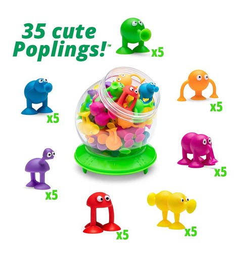 The Original Suction Cup Toys In Ufo Container 35 Pcs Sensory Bin Kids Bath Game - Picture 4 of 6